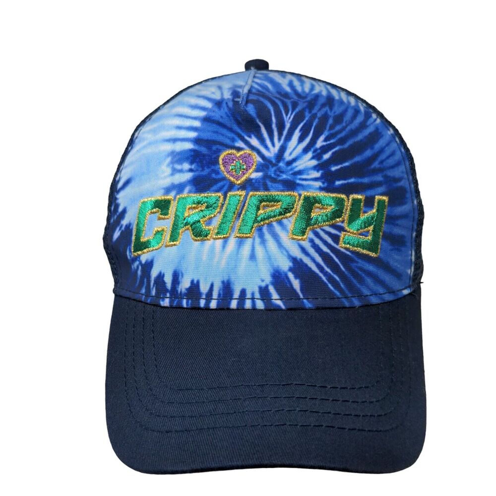 Crippy Snapback Mesh Back Trucker Hat Blue Adult Tie Dye Colortone W/Tags